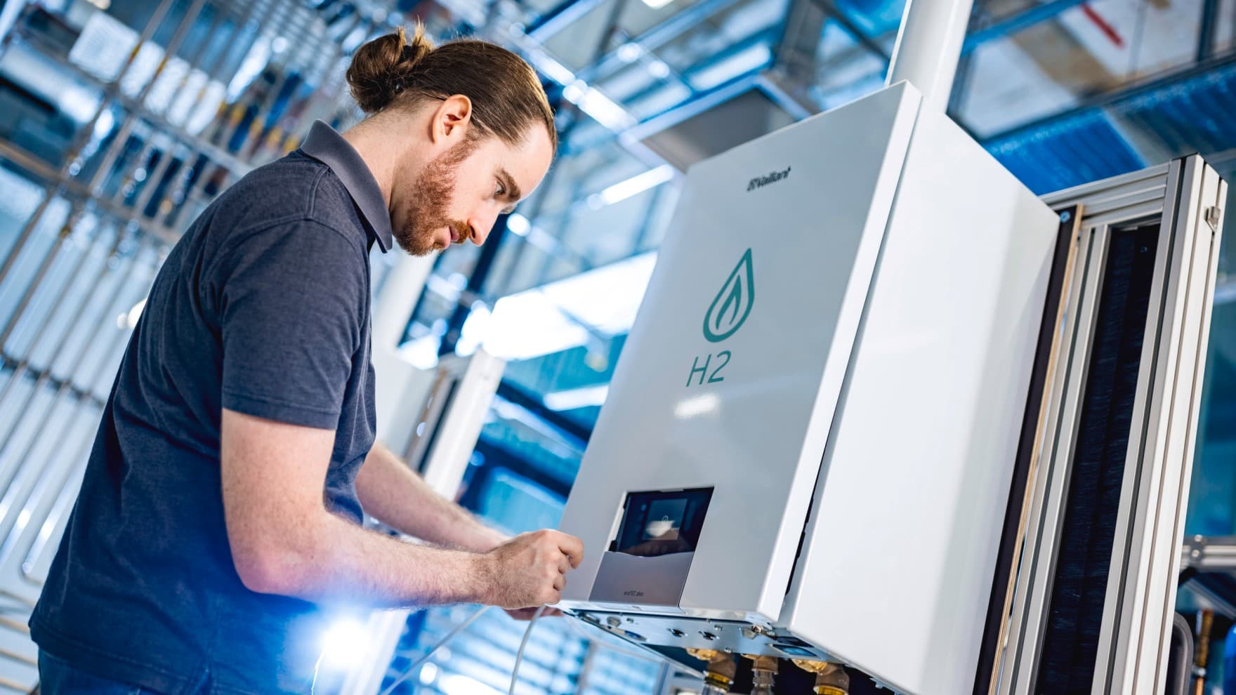Controle van waterstofklare boiler