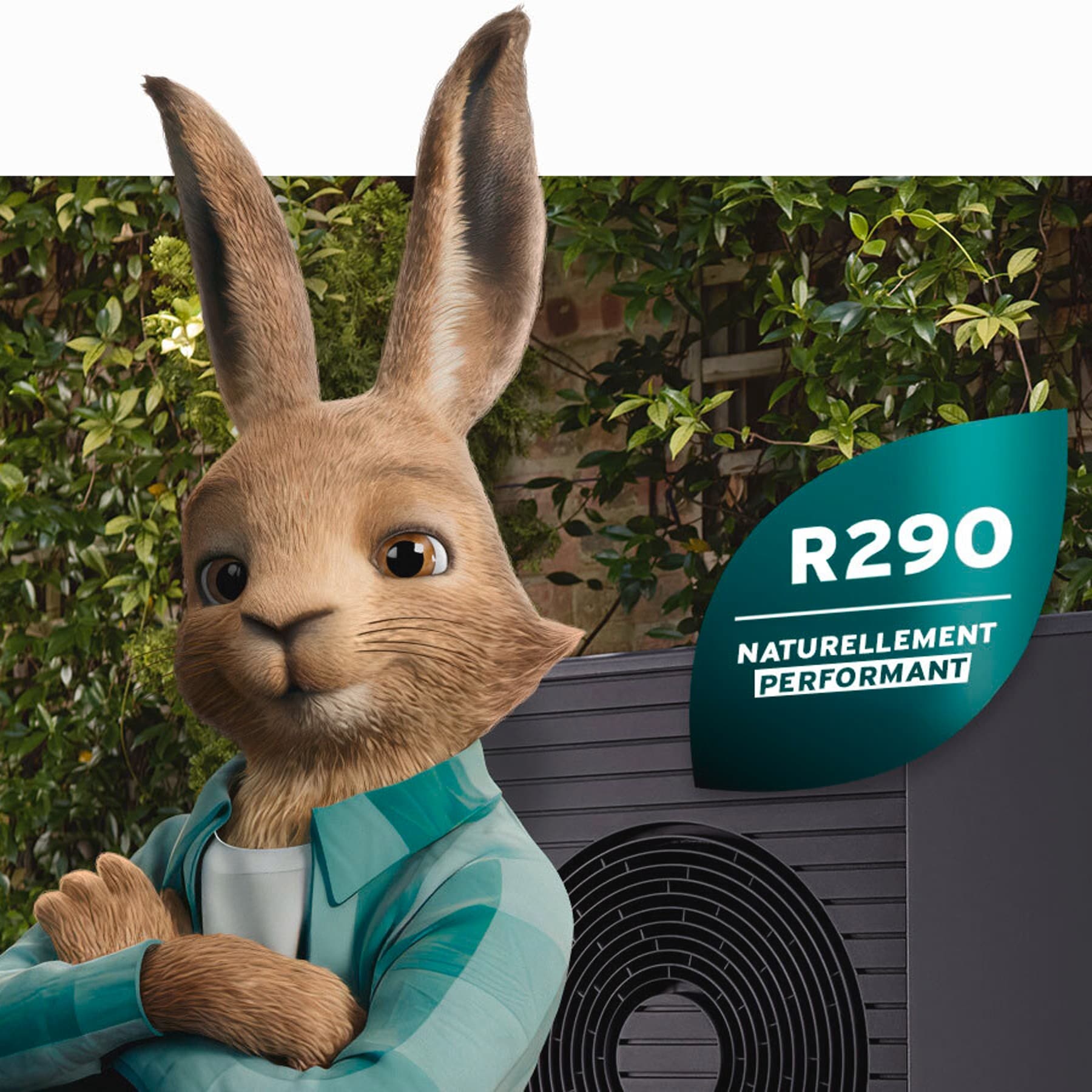 Een warmtepomp met een R290-label