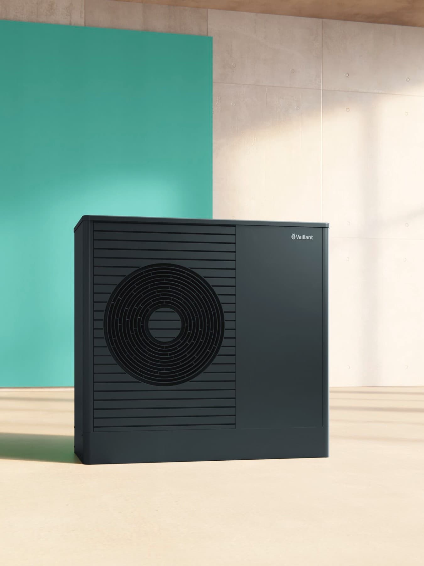 Warmtepomp voor een groene muur