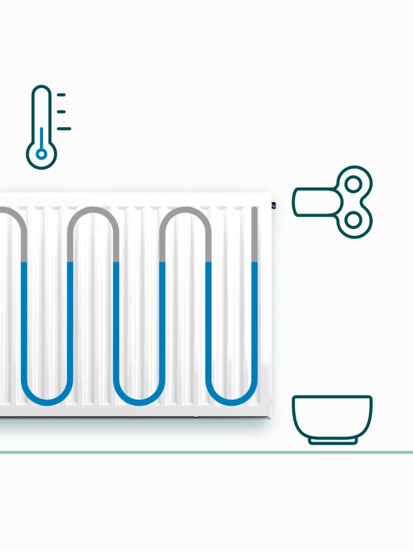 Radiatorsleutel gebruiken