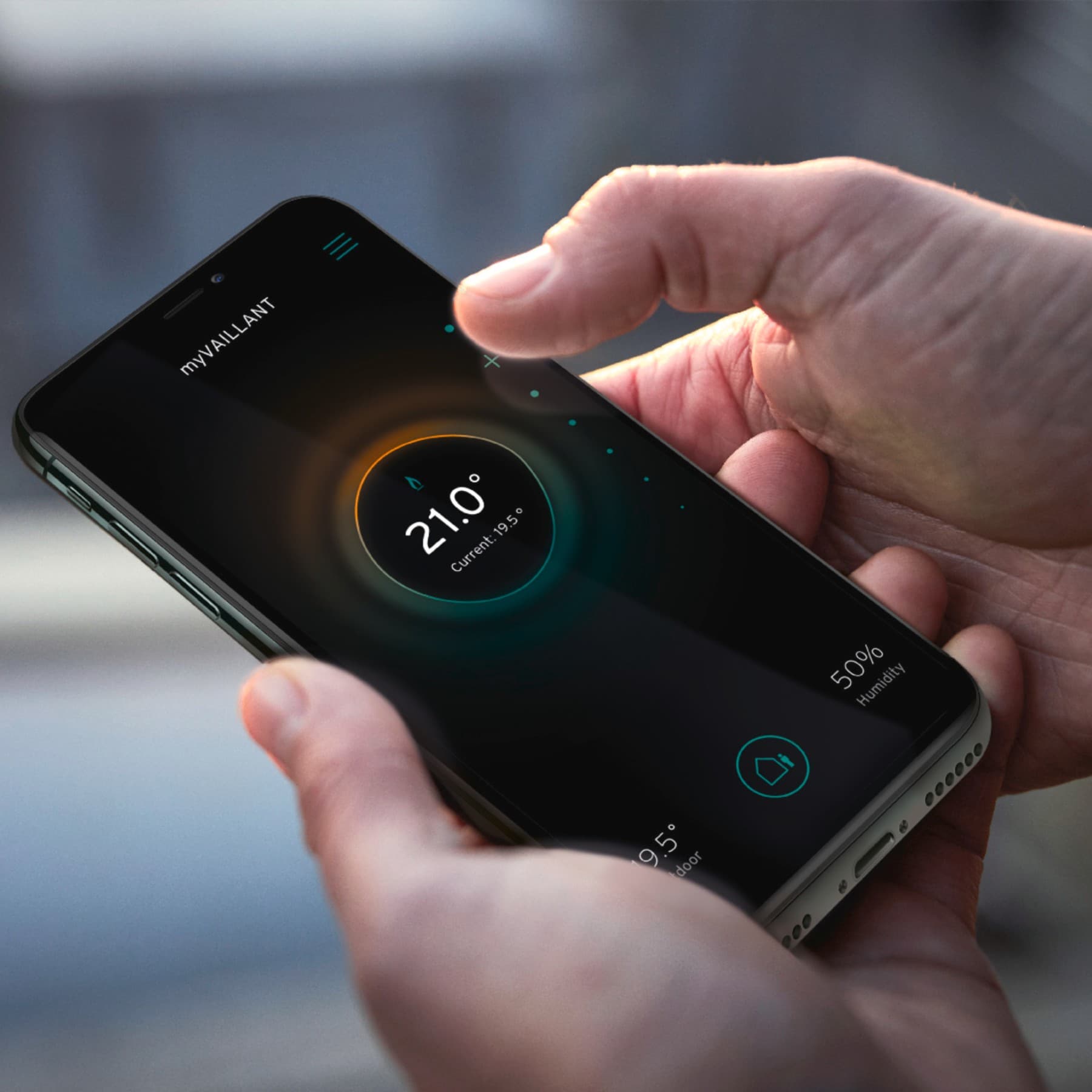 Met de hand via de smartphone