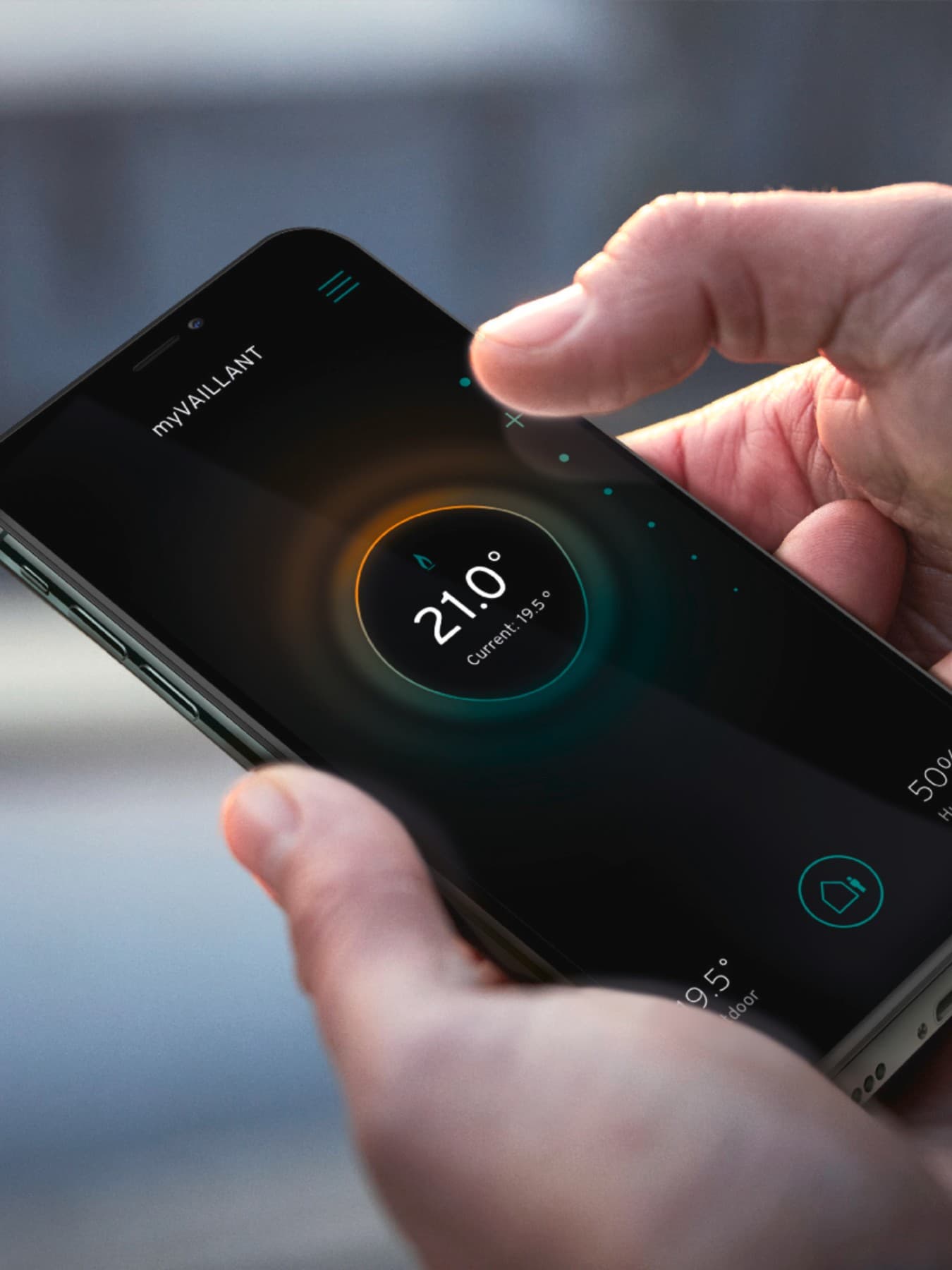 Met de hand via de smartphone