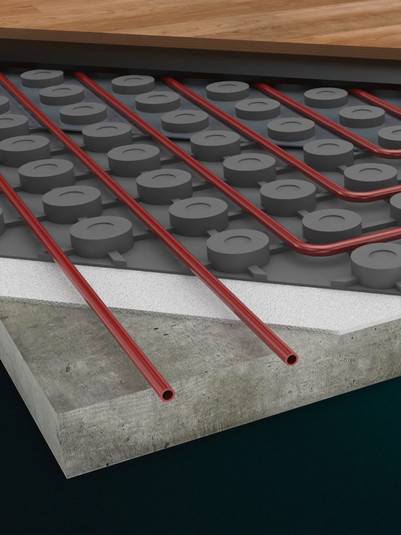 droog systeem voor vloerverwarming