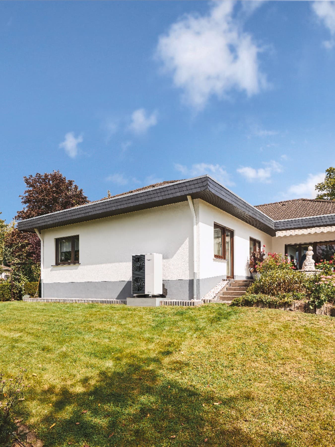 Midden-eeuwse woning met warmtepomp