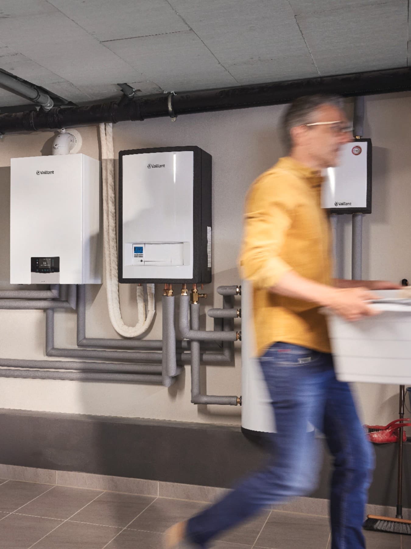 Hybride installatie in een kelder