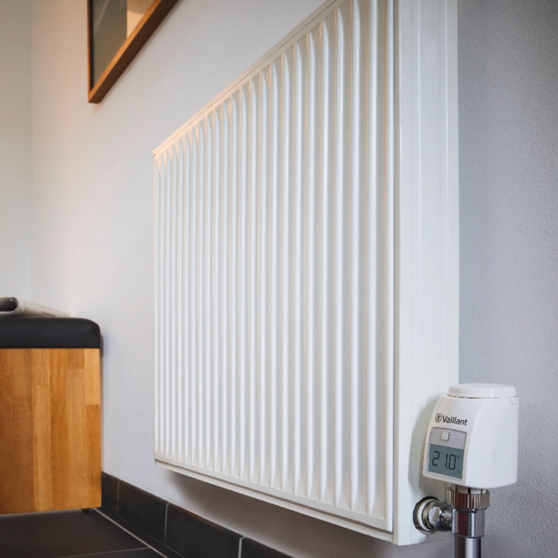 Radiateur dans un couloir