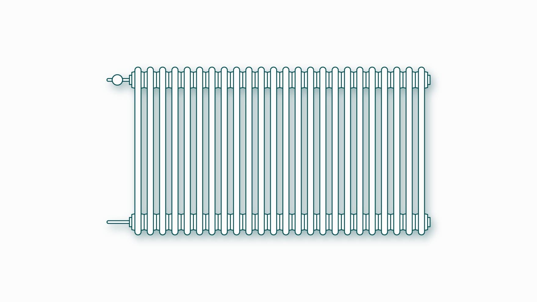 Krabbel van een stalen gietijzeren radiator