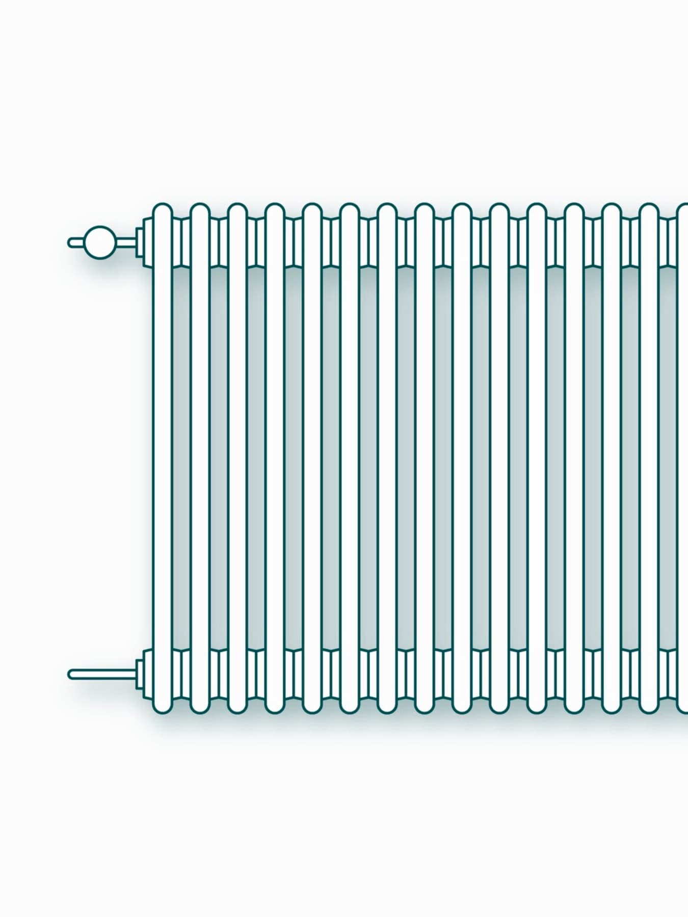 Krabbel van een stalen gietijzeren radiator