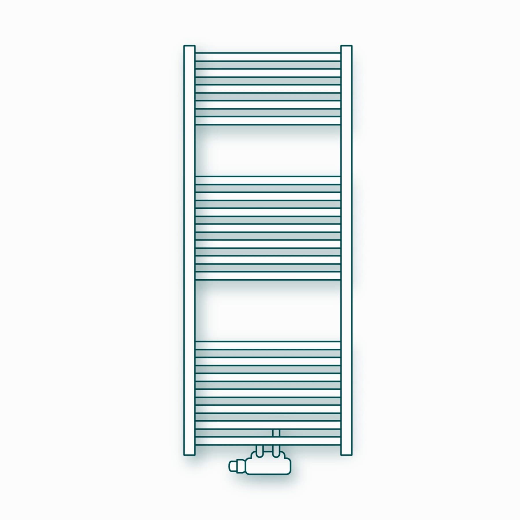 Schets van een badkamerverwarmer