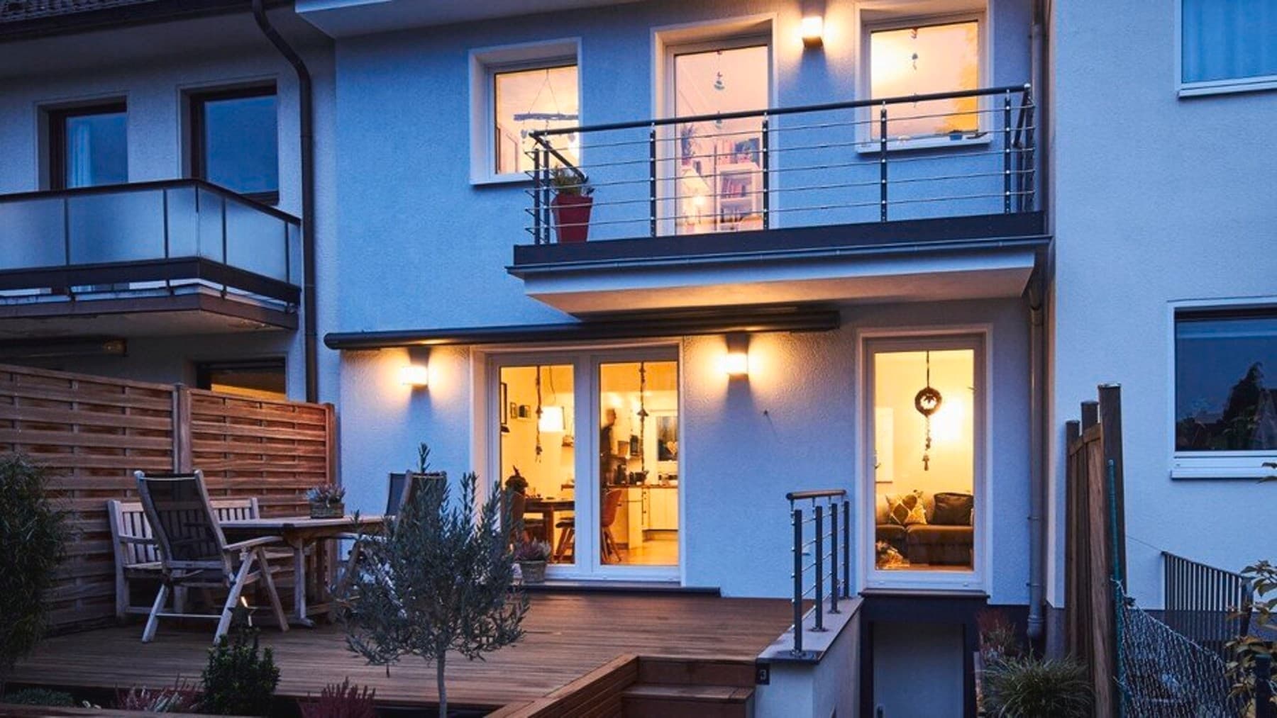 Huis tijdens de nacht