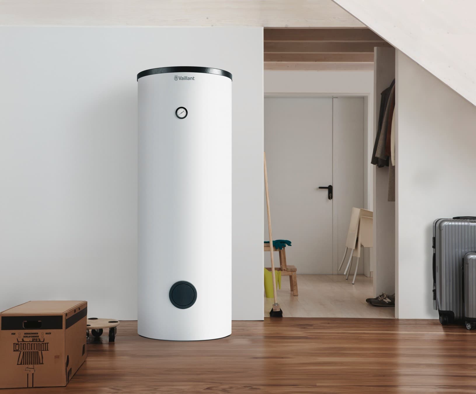 Een uniSTOR warmwaterboiler in een bijkeuken